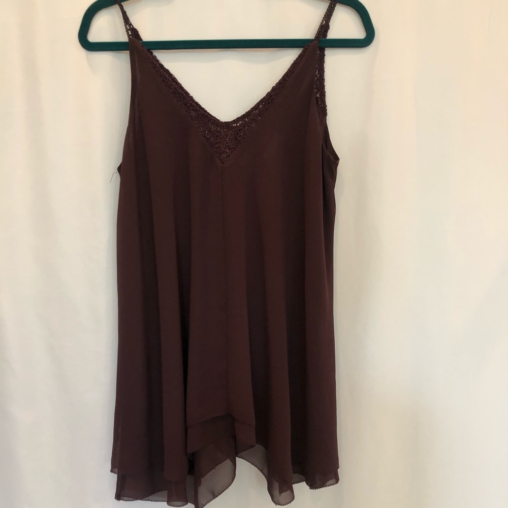 Small maroon sleeveless blouse gentle fawn brand